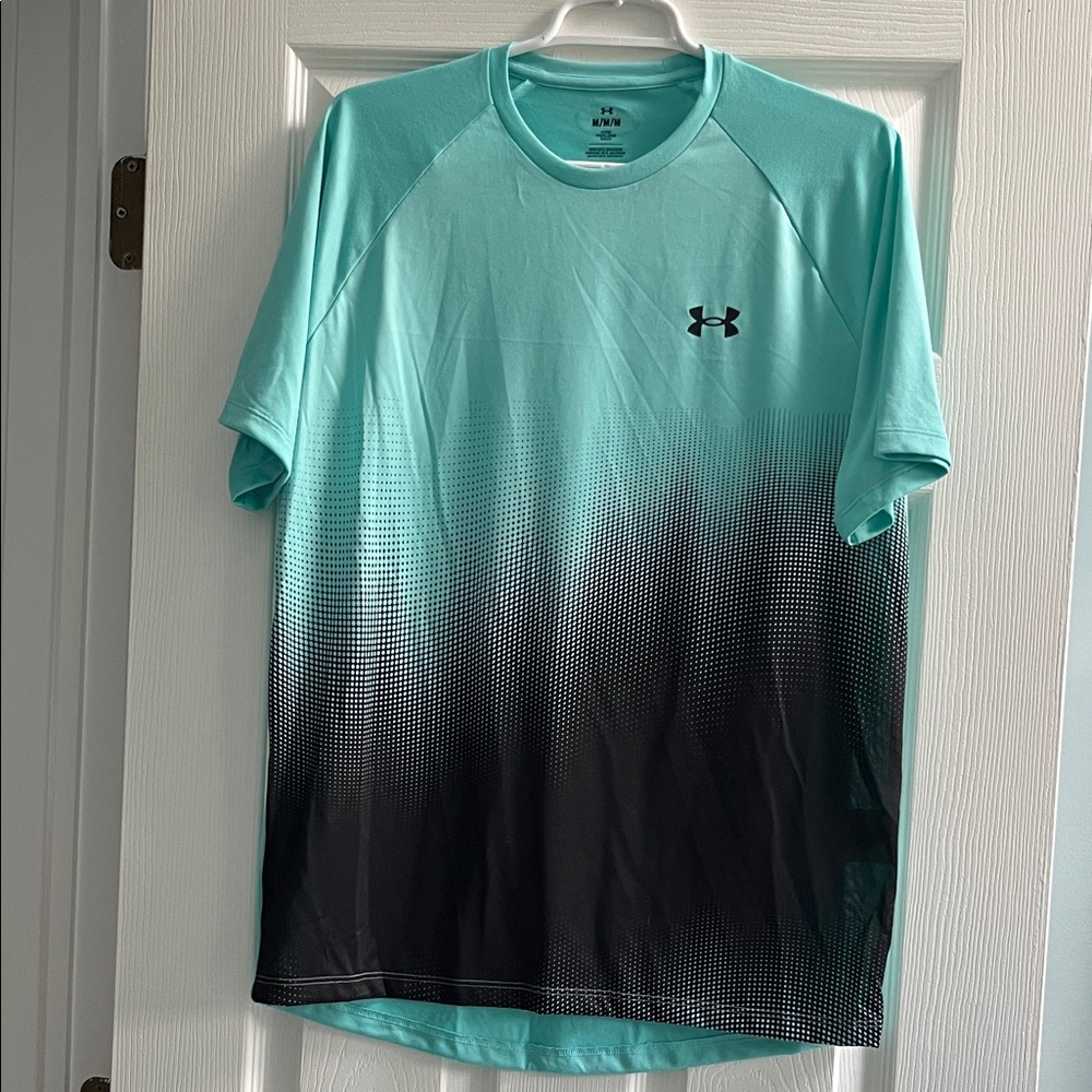 Under Armour Men's Teal and Black Ombre Tee